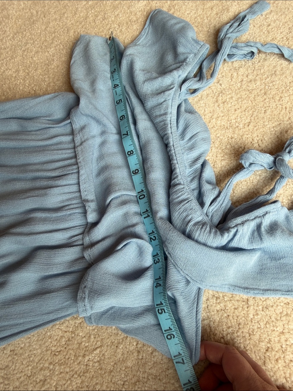 Style Rack Light Blue Ruffle Tie-Shoulder Maxi Dress - Picture 12 of 12